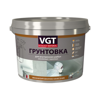 Грунтовка для внутренних работ укрывающая ВД-АК-0301 для механизированного нанесения