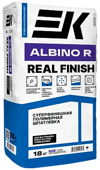 Суперфинишная полимерная шпатлевка ек albino real r finish
