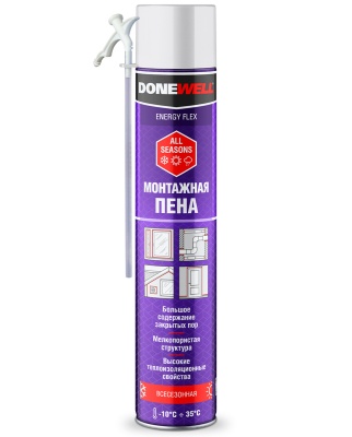 Пена монтажная бытовая всесезонная DONEWELL ENERGY FLEX