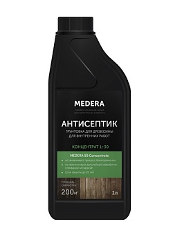 MEDERA 50 концентрат антисептик грунтовка для древесины 1л MEDERA 50 концентрат антисептик грунтовка для древесины 1л