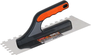 Гладилка DЕCOR 3К 280х130 мм Нерж. зуб 10х10 мм 0,7 мм