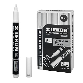 Маркер LEKON EХTRA WHITE 1.5мм перманентный 