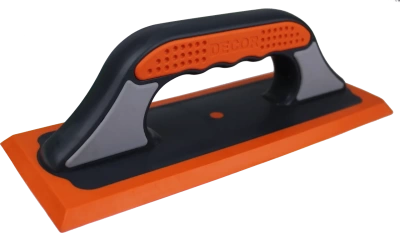 Терка DECOR 3K 260х100 мм мягкая оранж. резина