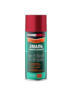 Эмаль универсальная алкидная DONEWELL белая глянцевая Эмаль универсальная алкидная DONEWELL белая глянцевая