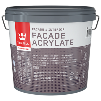 Краска для внутренних и наружных работ Tikkurila Facade Acrylate Краска для внутренних и наружных работ Tikkurila Facade Acrylate