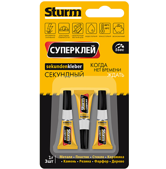 Суперклей STURM 1г на мультикарте 