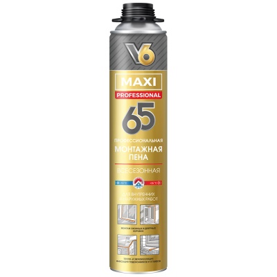 Пена V6 MAXI 65 проф.всесезонная 800 гр Пена V6 MAXI 65 проф.всесезонная 800 гр