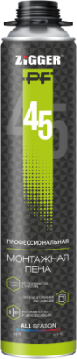 Пена ZIGGER PF 45л ПРОФИ всесезонная 750мл Пена ZIGGER PF 45л ПРОФИ всесезонная 750мл