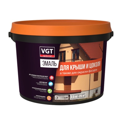 Эмаль для крыши, цоколя и фасадов полуглянцевая Эмаль для крыши, цоколя и фасадов полуглянцевая