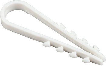 Дюбель-хомут нейлон белый