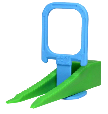 Зажим квадрат 0,7 мм 40 шт и клин 40 шт