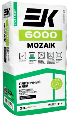 Плиточный клей для мозаики ЕК6000 mozaik