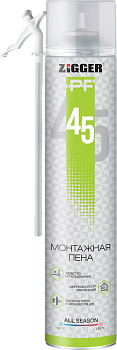  Пена монтажная ZIGGER PF45 бытовая всесезонная 650мл 700гр