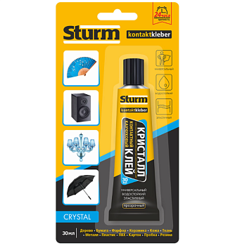Клей контактный STURM КРИСТАЛЛ 30 мл на единичном блистере