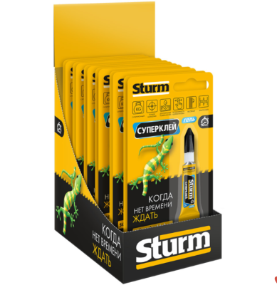 Суперклей гель STURM 3г на мультикарте