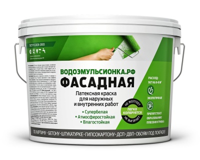 Краска ВД-АК фасадная супербелая Краска ВД-АК фасадная супербелая