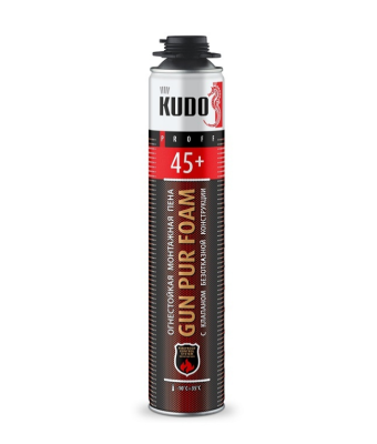 Пена монтажная проф. всесезоннная огнестойкая KUDO PROF 45+