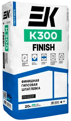 Финишная гипсовая шпатлевка ек k300 finish