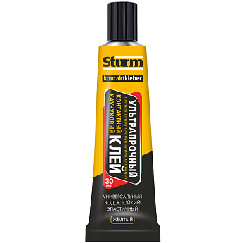 Клей контактный STURM УЛЬТРАПРОЧНЫЙ 30 мл в шоу-боксе