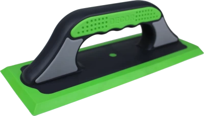 Терка DECOR 3K 250х100 мм жесткая зеленая резина